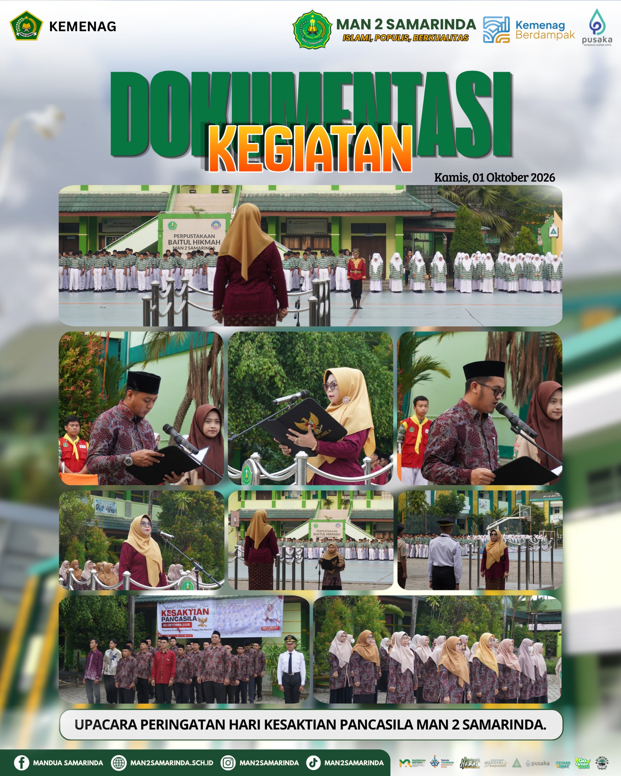 Hari Kesaktian Pancasila, MAN 2 Samarinda Teguhkan Nilai Persatuan