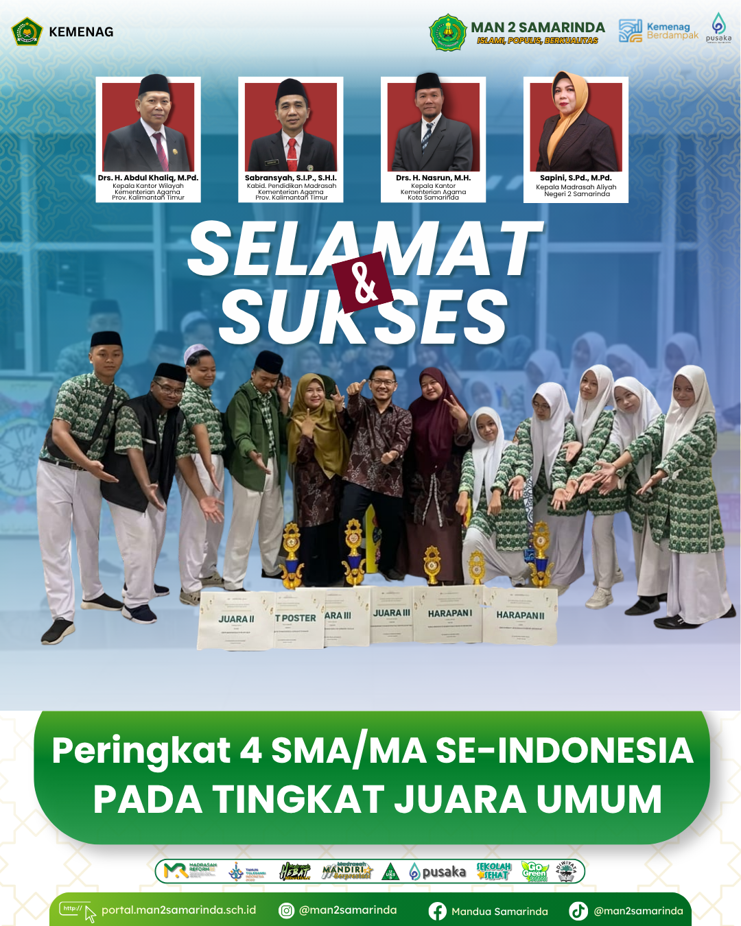 MAN 2 Samarinda Raih Peringkat Empat MTQ Nasional